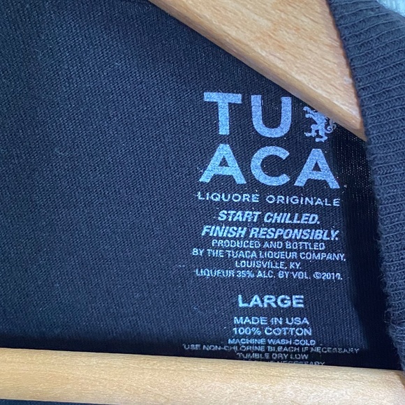 TUACA TENDER Liqueur Alcohol Black Short Sleeve T-Shirt Size Large - Picture 4 of 6